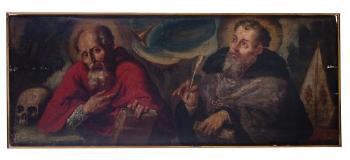 Los Padres de la Iglesia: San Jerónimo y San Ambrosio by 
																			Balthasar Echave