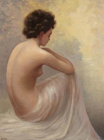 Femme nue de dos by 
																	Jean Jannel