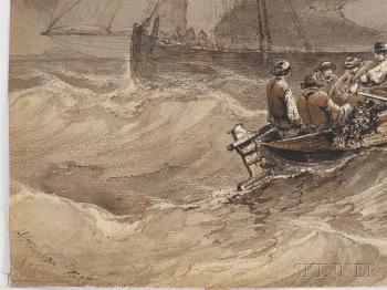 Rowing ashore by 
																			Albertus van Beest