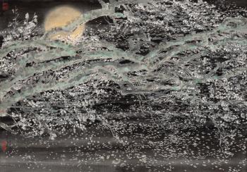 Plum Blossoms In The Moonlight by 
																	 Wu Shiwei