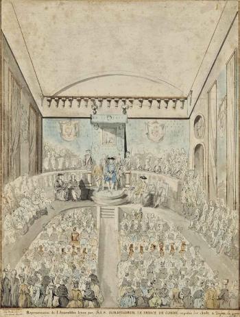 L'assemblée du Prince de Condé au Palais des Etats de Dijon by 
																	Gaspard Duche de Vancy