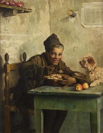 The chimney sweep's lunch by 
																	Aurelio Zingoni