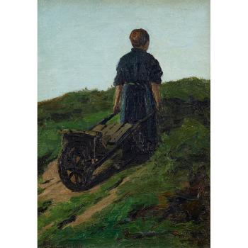 Girl With A Wheelbarrow by 
																	Allan Edson