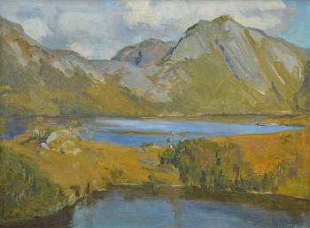 Tasmanian lakes by 
																	Nora Gurdon