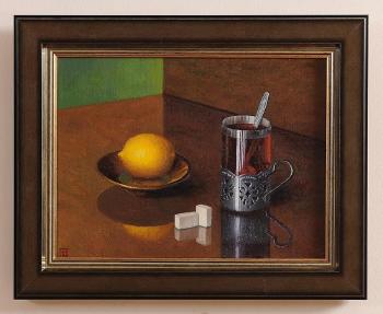 Still life, tea and lemon by 
																			Gennady Maistrenko