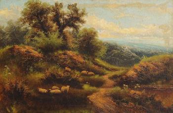 A view near Harrowgate, Yorks by 
																			Charles H Passey