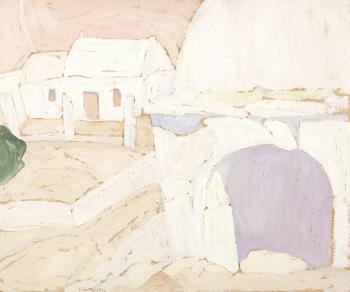 Clay oven in a house in Aegina; View of Parnassus by 
																			Spyros Papaloucas