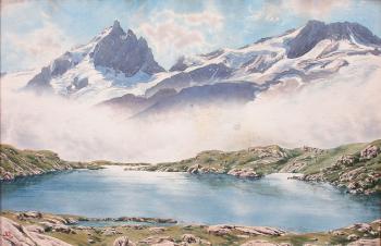 Lac en haute montagne by 
																	Jacques Daures