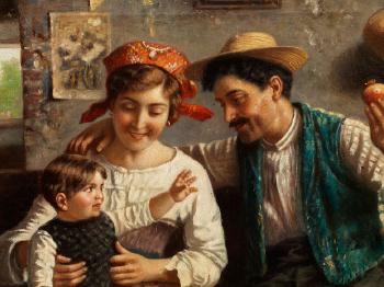 Genreszene Einer Italienischen Familie by 
																			Jules Zermati
