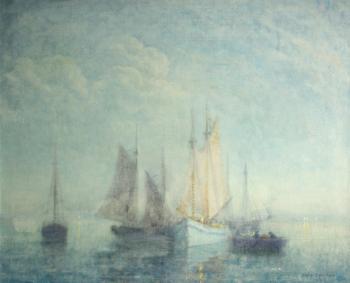 Sailboats on calm waters by 
																	David Ericson