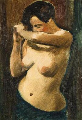 Woman Combing Her Hair by 
																	Rudolf Vejrych