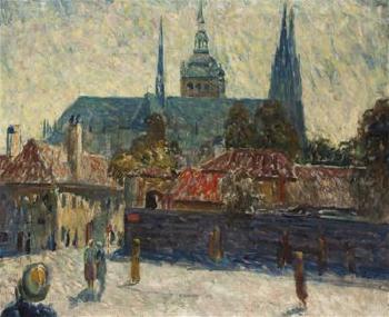 St Vitus Cathedral Viewed from the Marian City Walls by 
																	Ferdinand Kamba