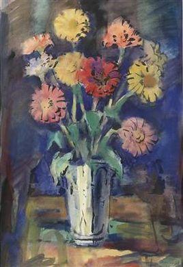 Blumenstrauß in Vase by 
																	Ernst Reno Jungel