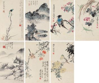 Landscapes, Flowers and Birds by 
																			 Wang Rong