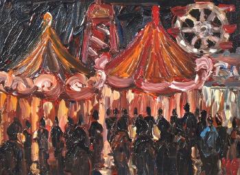 Fairground at night by 
																	Michael Quirke