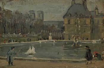 The boat pond, Paris by 
																	Robert Henri