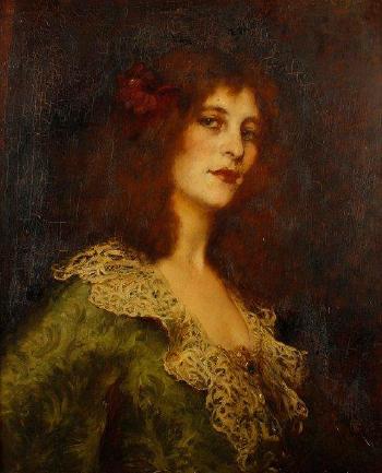 Portrait de femme by 
																	Rene Avigdor