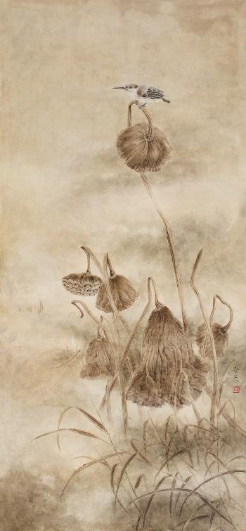 Bird and Lotus by 
																			 Xu Anmin