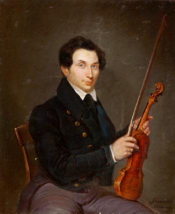 Portrait des Violinisten Joseph Ardot (1815-1845) by 
																	Claude Joseph Barandier