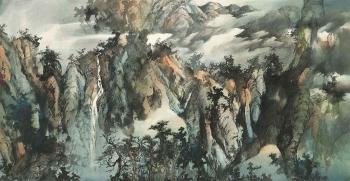 Waterfall by 
																	 Wu Yueliu