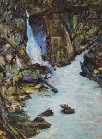 Tangled~Wood Creek (No. 2) West of Hill Number 1 by 
																	Muriel Agnes Yewdale