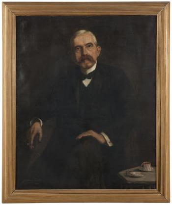 Portrait of distinguished gentleman by 
																			David Anthony Tauszky