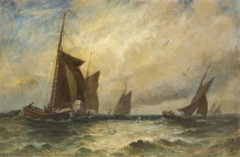 Boats at Sea by 
																	Edward John Packbauer