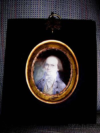 Portrait Miniature of Frederick Jay by 
																			John Ramage