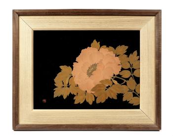 A lacquer framed panel by 
																			Takai Tairei