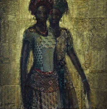 Two sisters by 
																	Kolade Oshinowo