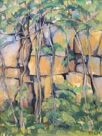 Muret d'après Paul Cézanne by 
																	Pierre-Yves Gabioud