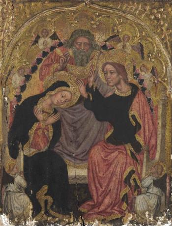 The Coronation of the Virgin by 
																	 Zanino di Pietro