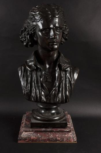 Bust of Neapolitan youth by 
																	Charlotte Gabrielle Dubray