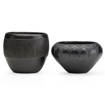 San Ildefonso Blackware Pots by 
																	 San Ildefonso
