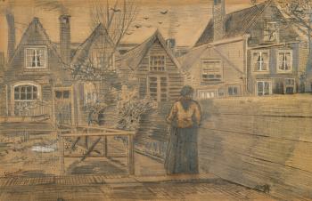 Houses Seen From The Back Window Of Sien's Mother's House by 
																	Vincent van Gogh