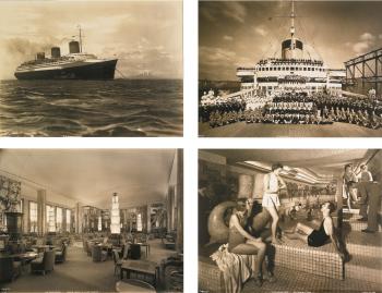 An Important Photograph Album Documenting The Conclusion Of The Maiden Voyage Of The SS Normandie by 
																	 Byron Company