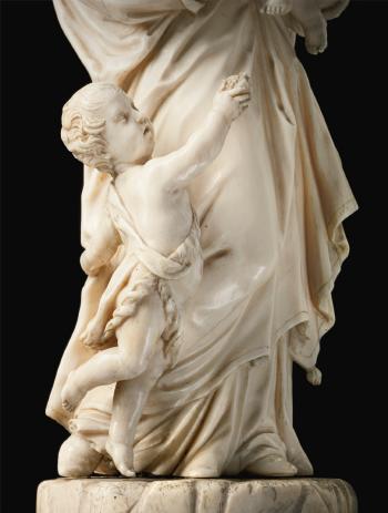 Virgin And Child With The Infant St. John The Baptist by 
																			Lucas Faydherbe