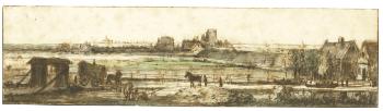 A Panoramic Landscape, With Amsterdam In The Distance by 
																	Jan Ruijscher