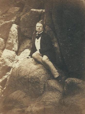 Victor Hugo dans le rocher des Proscrits, Jersey by 
																	Charles Victor Hugo