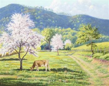 Spring mountain by 
																	Jacques Hans Gallrein