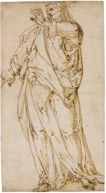 A Standing Male Figure, Perhaps An Apostle by 
																	Aurelio Luini