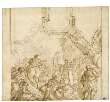 Design For a Ceiling Decoration: Scene From The History Of The Order Of Santo Stefano by 
																	Cosimo Ulivelli
