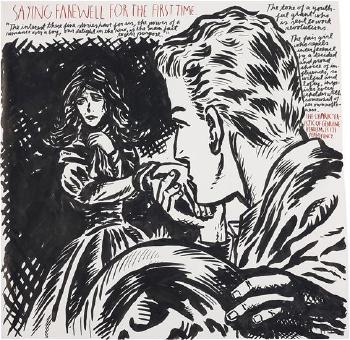 Untitled (Saying farewell for the first time) by 
																	Raymond Pettibon