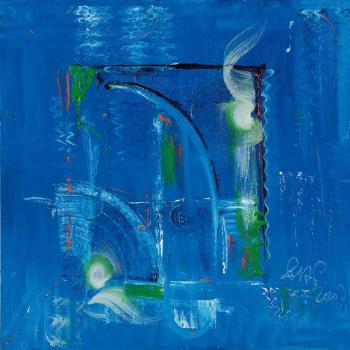 Composition in Blue by 
																	Peter Avraham Rubint