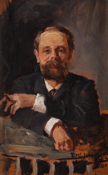 Portrait of a man by 
																	Axel Jungstedt