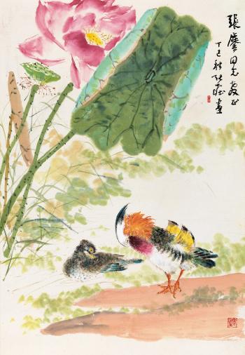 Lotus And Birds by 
																	 Zhang Dazhuang