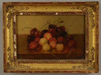 Still life of cherries by 
																			Abbie Luella Zuill
