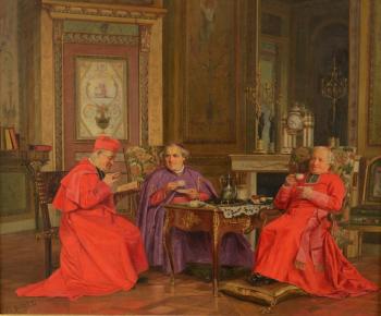 Cardinals at tea by 
																			Gennaro Avitabile