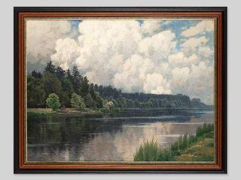 River Landscape by 
																			Karl Oenicke