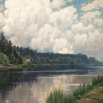 River Landscape by 
																			Karl Oenicke